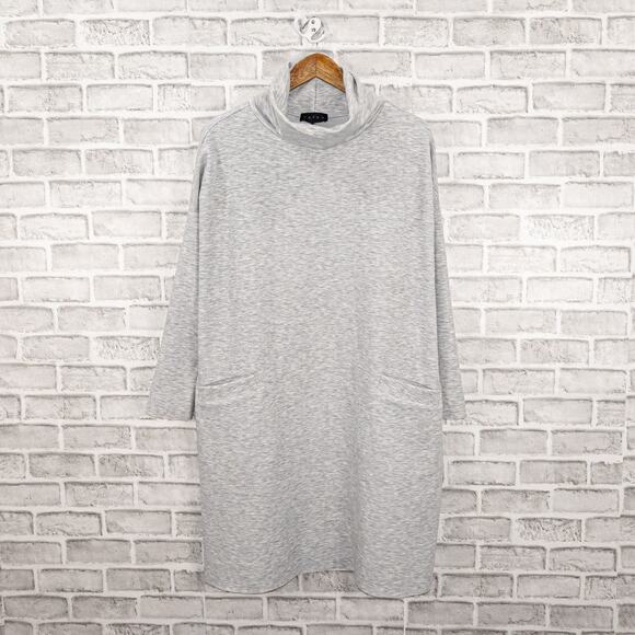 HATCH Maternity Jones Knit Dress Turtleneck Heather Gray One Size - Picture 9 of 13